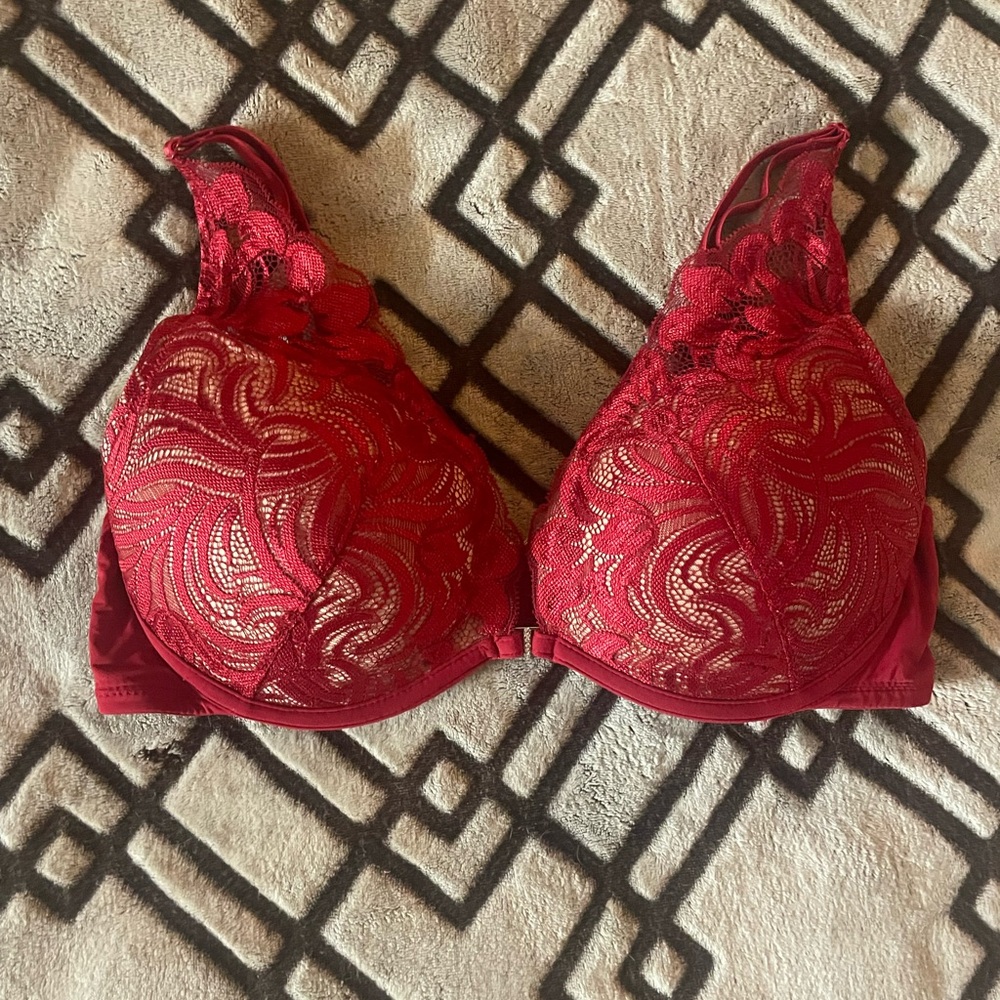 Adore Me Red Lace Bra